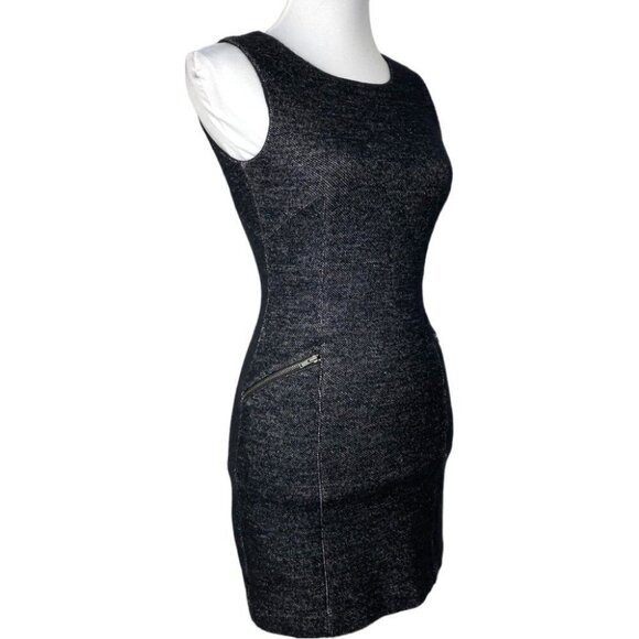 Theory Woman's Black Career Sleeveless Bodycon Designer Mini Dress US 0/C32 - Picture 3 of 13